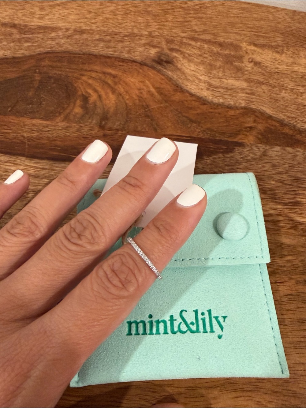 Mint & Lilly Micro Pavé Eternity Stacking Ring